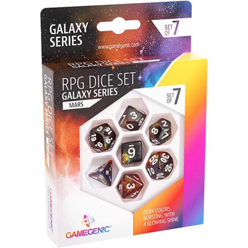 Gamegenic - Set 7 Dadi Galaxy Series - Mars