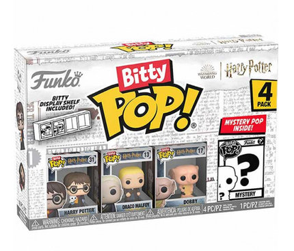 Funko Bitty Pop - Harry Potter 4 Pack - Harry Potter / Draco Malfoy / Dobby / Mystery