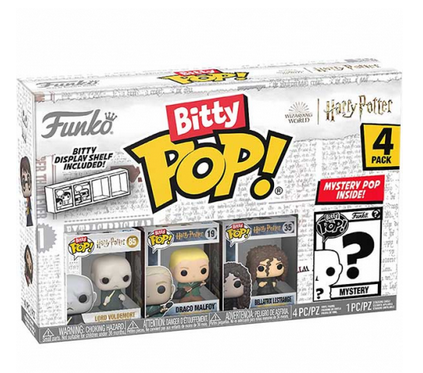 Funko Bitty Pop - Harry Potter 4 Pack - Lord Voldemort / Draco Malfoy / Bellatrix Lestrange / Mystery