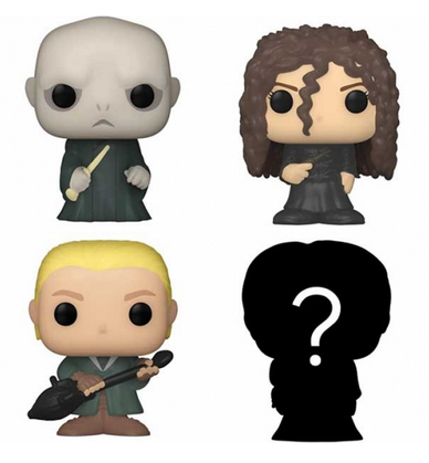 Funko Bitty Pop - Harry Potter 4 Pack - Lord Voldemort / Draco Malfoy / Bellatrix Lestrange / Mystery
