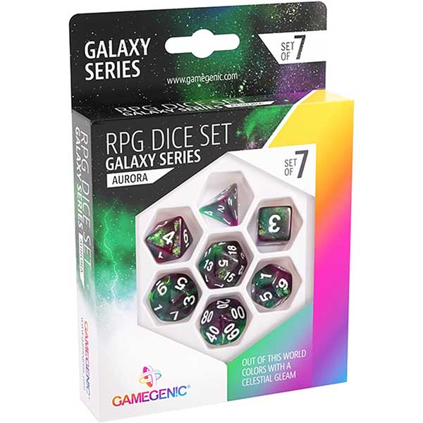 Gamegenic - Set 7 Dadi Galaxy Series - Aurora